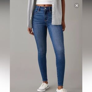 American Eagle Blue Skinny Jeans Size 4 SHORT